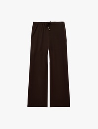 Beli Bağcıklı Standart Bel Straight Fit Pantolon