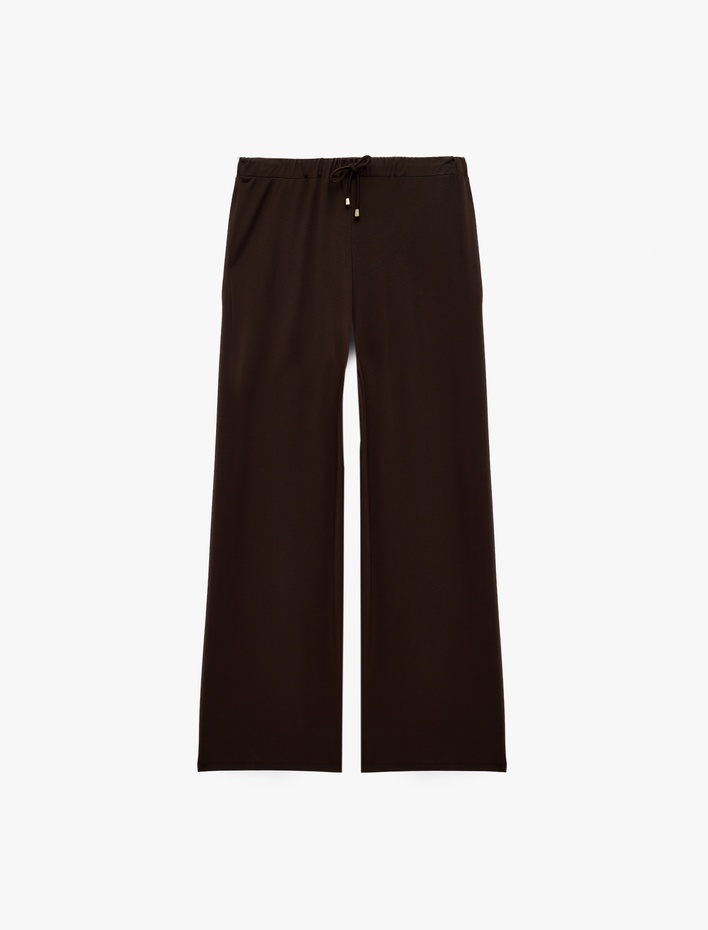  Beli Bağcıklı Standart Bel Straight Fit Pantolon