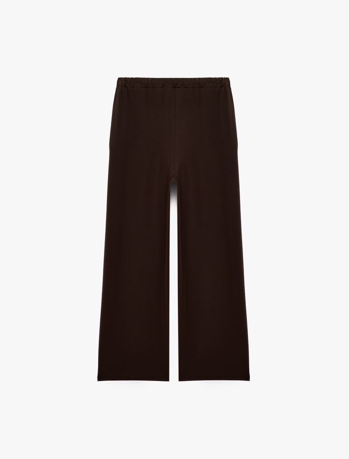  Beli Bağcıklı Standart Bel Straight Fit Pantolon