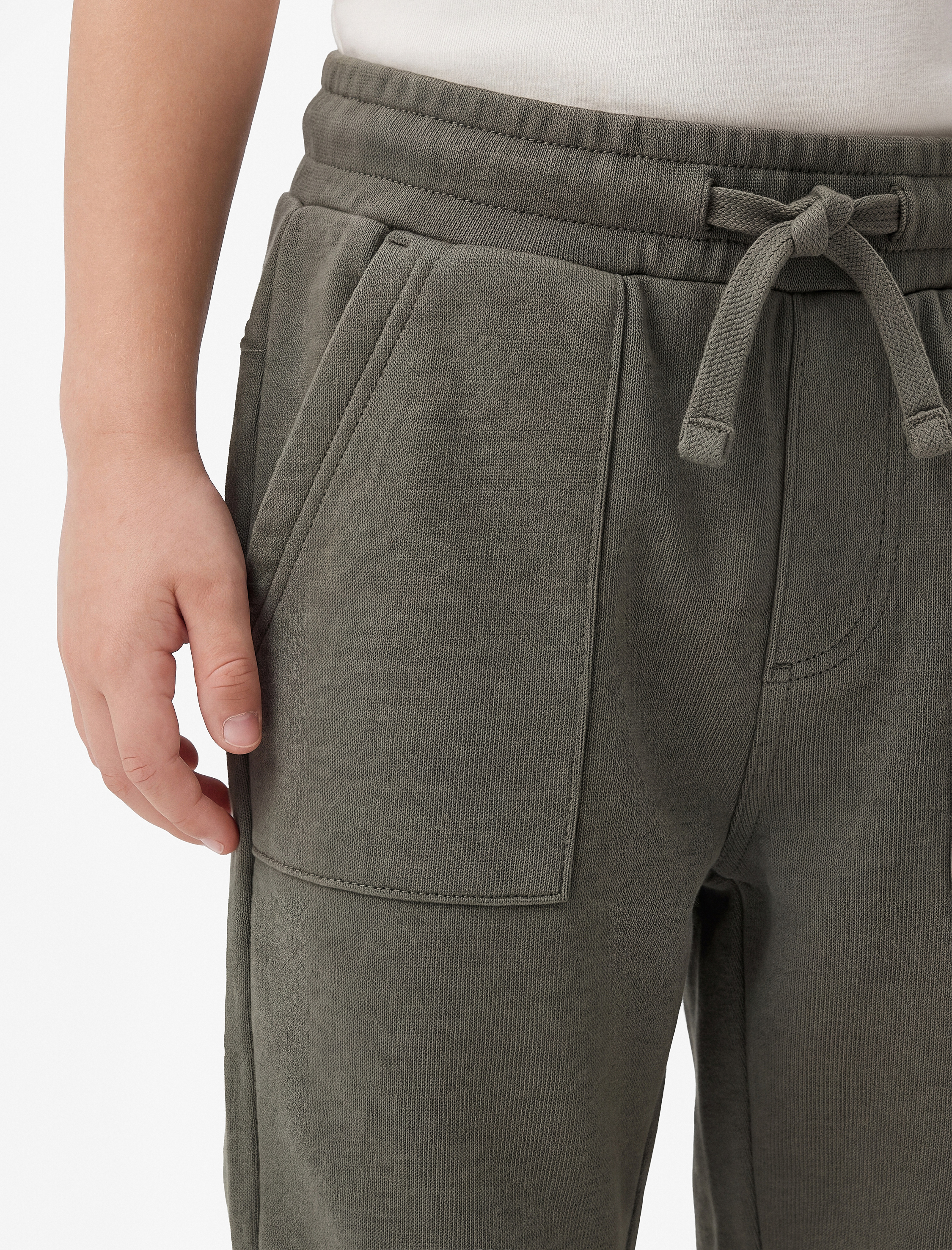  Erkek Bebek Cepli Beli Bağcıklı Pamuklu Şardonlu Jogger Eşofman Altı
