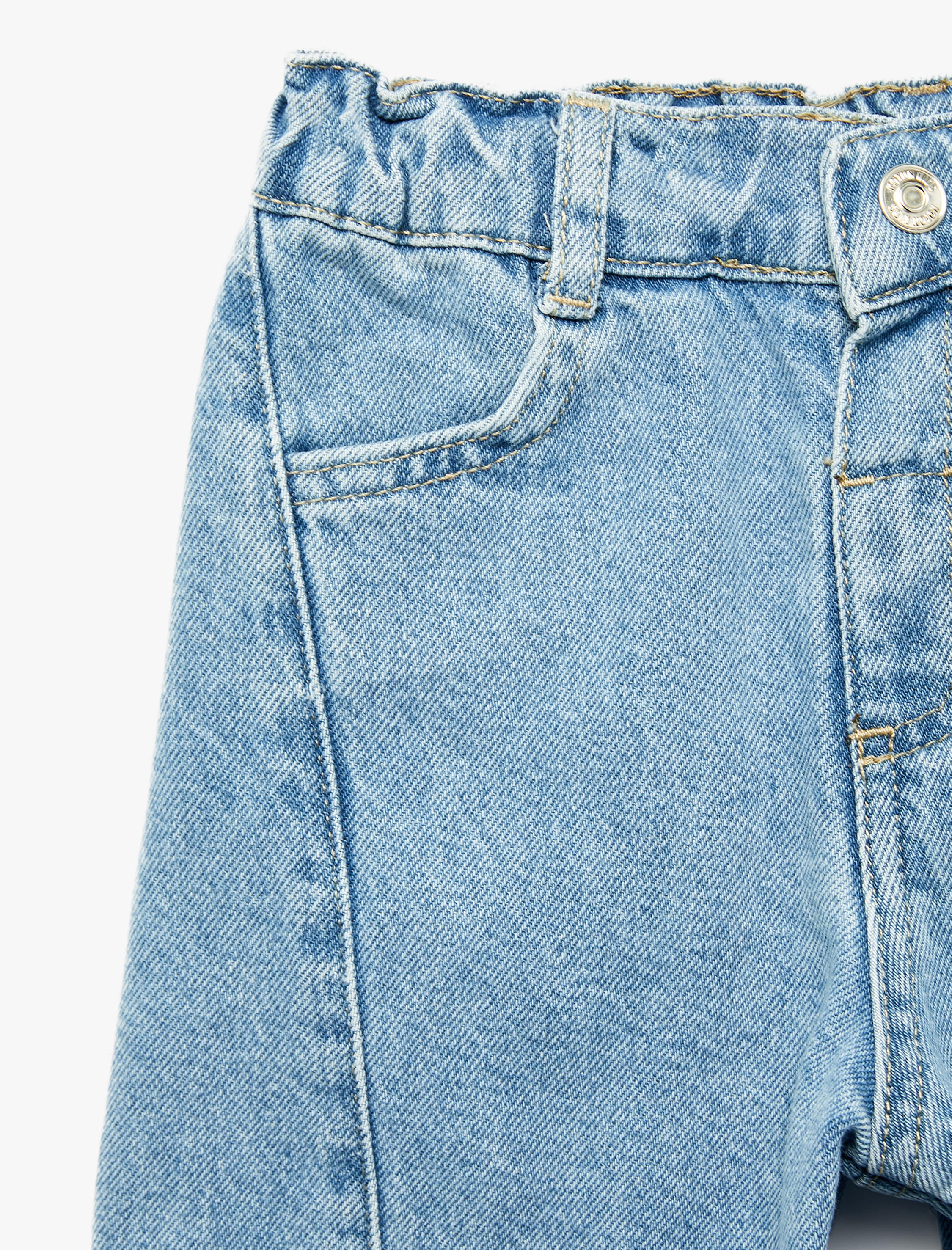  Erkek Bebek Pamuklu Normal Bel Oversize Barrel Denim Pantolon