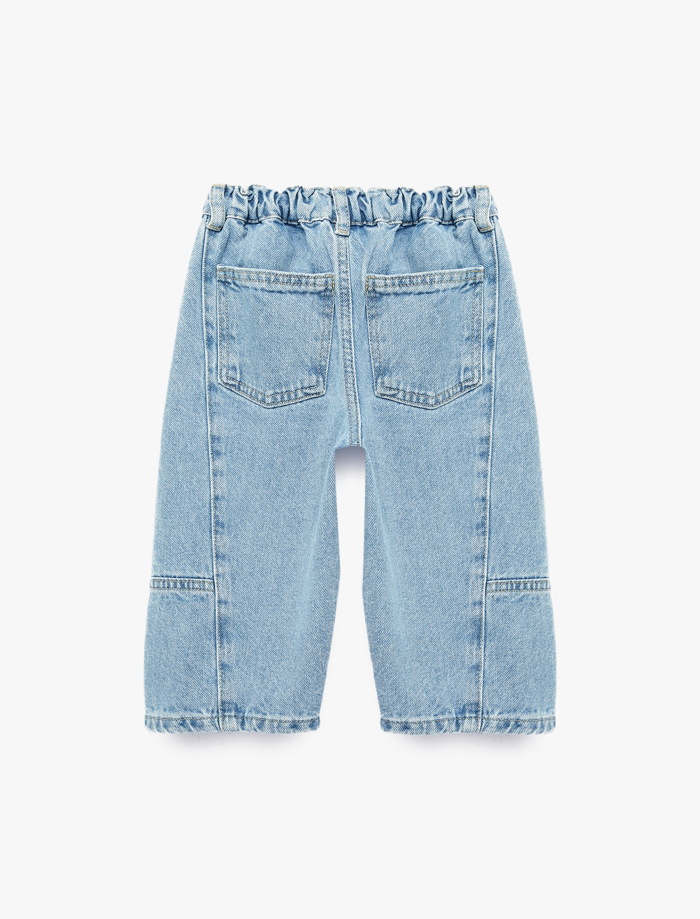  Erkek Bebek Pamuklu Normal Bel Oversize Barrel Denim Pantolon