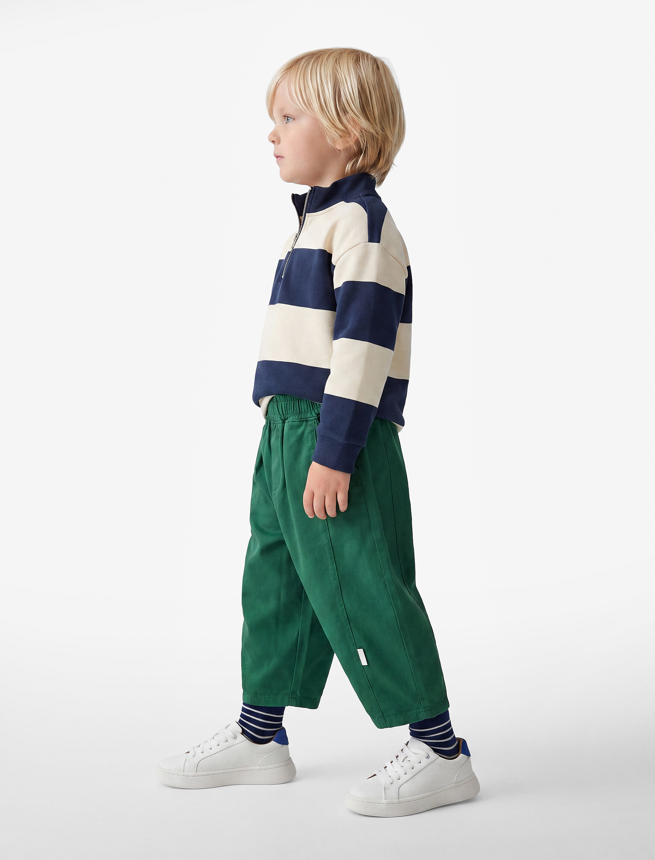  Erkek Bebek Beli Lastikli Oversize Balon Kesim Pantolon