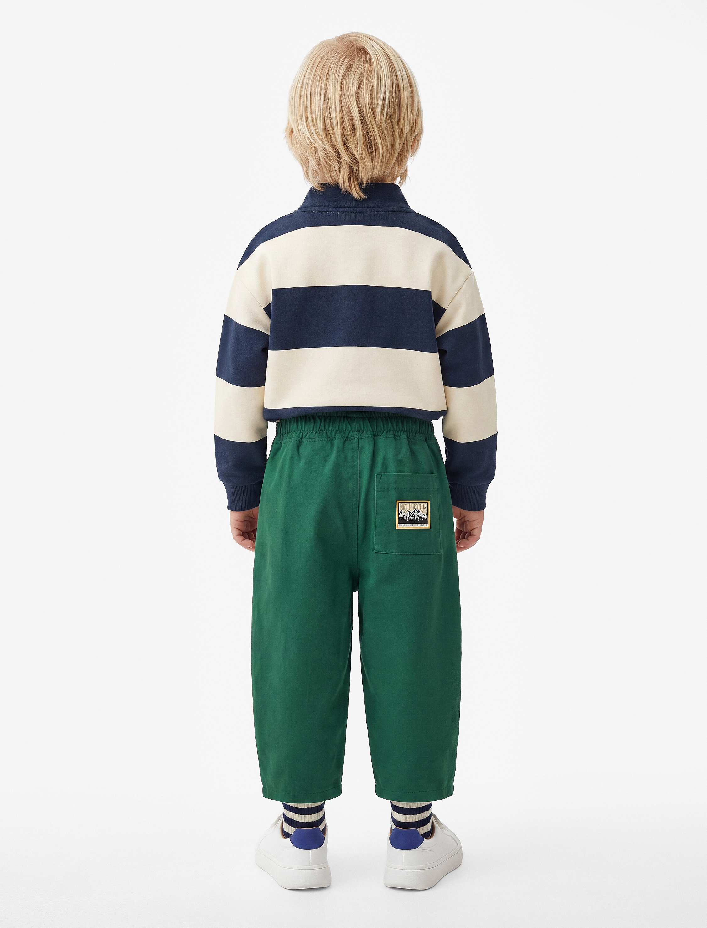  Erkek Bebek Beli Lastikli Oversize Balon Kesim Pantolon