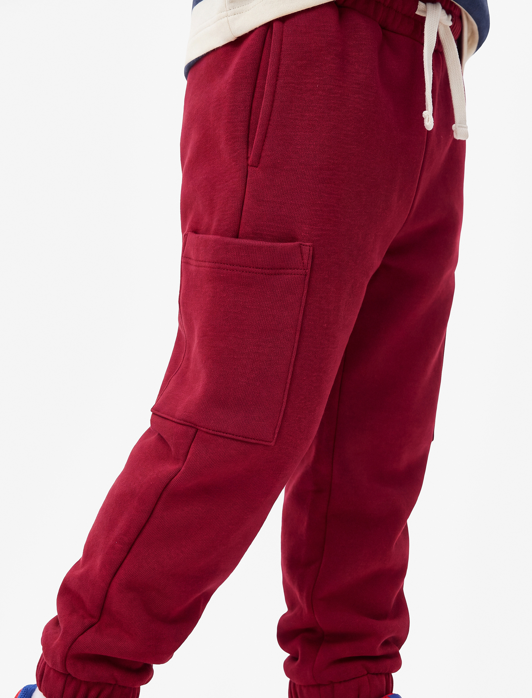  Erkek Bebek Beli Lastikli Şardonlu Cepli Jogger Eşofman Altı