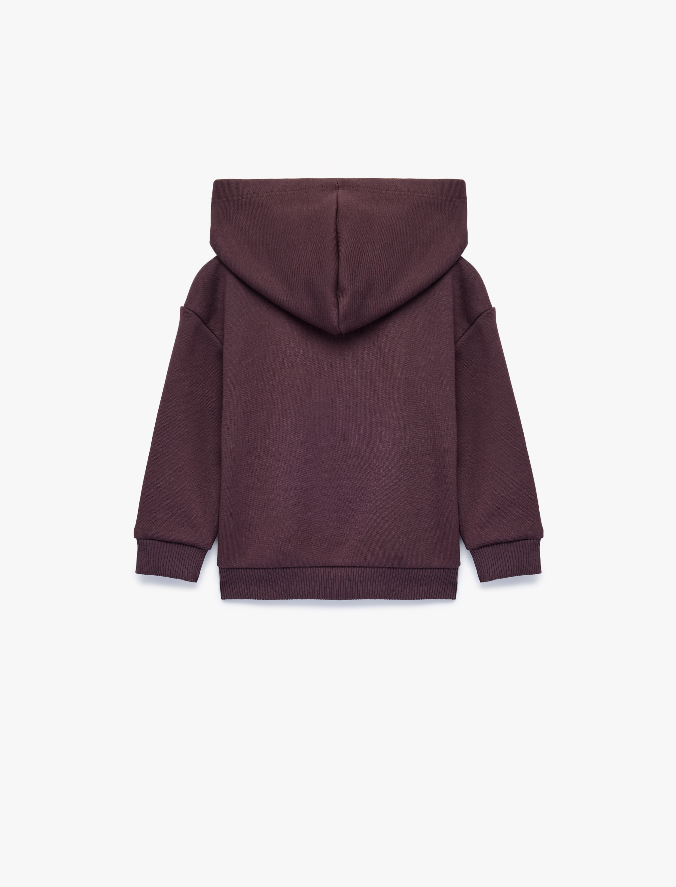  Erkek Bebek Baskılı Uzun Kollu Şardonlu Fermuarlı Kapşonlu Sweatshirt
