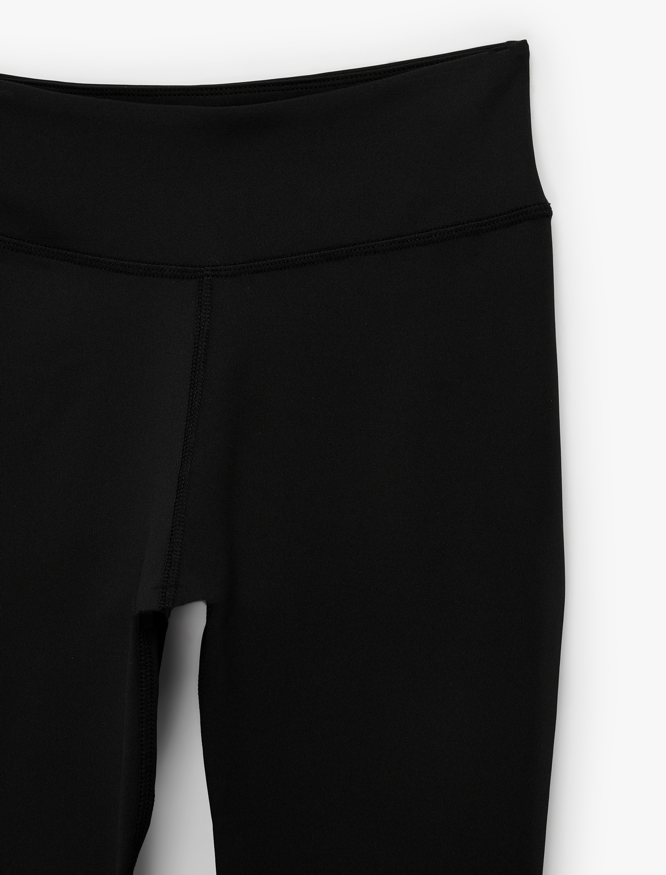  Yüksek Bel Slim Fit Dikiş Detaylı İnterlok Spor Tayt