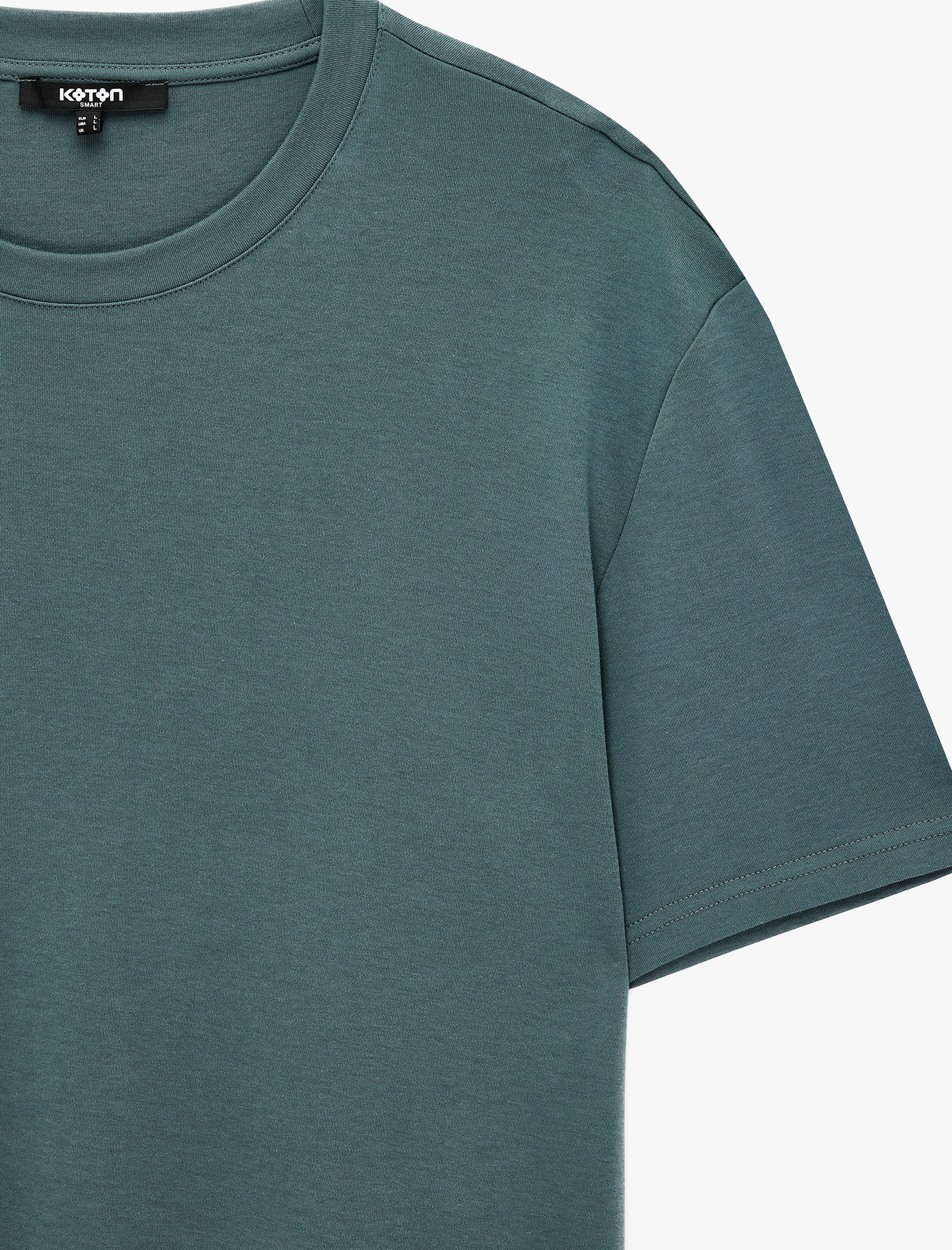   Pamuklu Bisiklet Yaka Kısa Kollu Basic Oversize Tişört