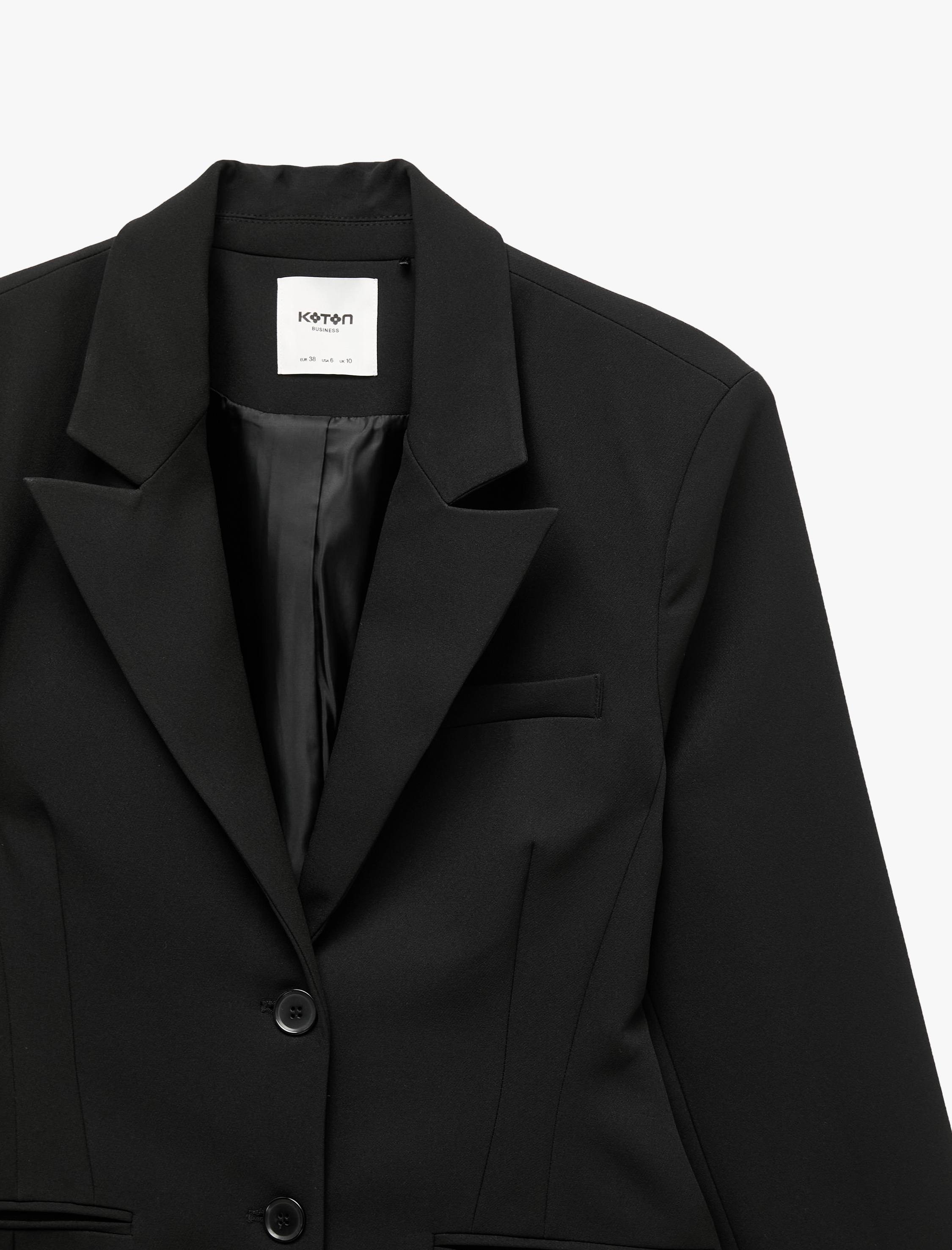   Regular Fit Fleto Çift Cepli Uzun Kollu Geniş Yaka Blazer Ceket