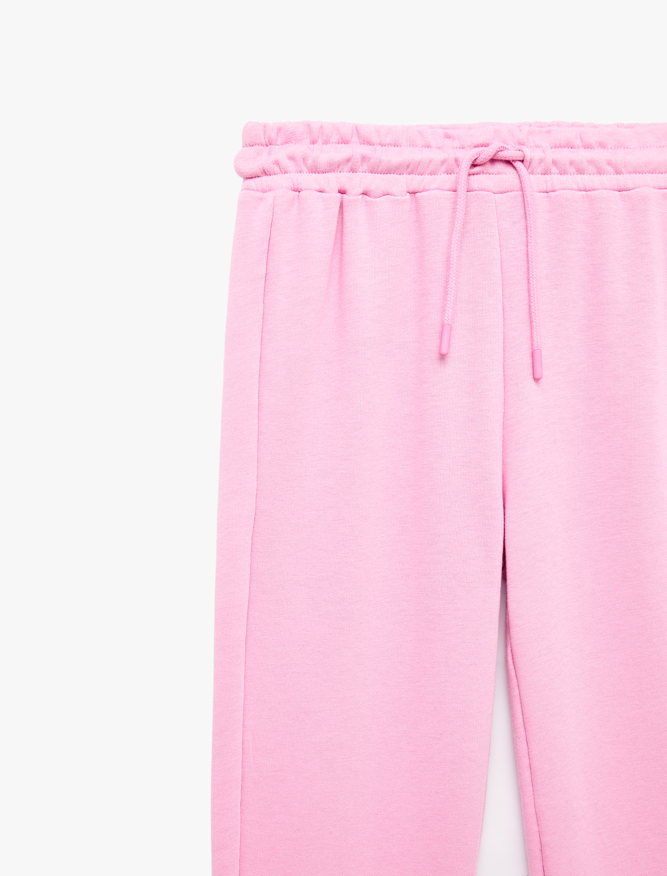   Rahat Kalıp Beli Bağcıklı Triko Uzun Paça Pijama Altı