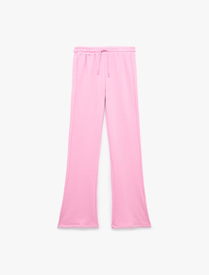  Rahat Kalıp Beli Bağcıklı Triko Uzun Paça Pijama Altı