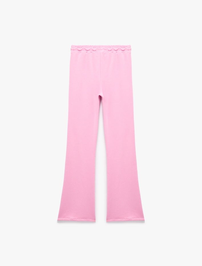  Rahat Kalıp Beli Bağcıklı Triko Uzun Paça Pijama Altı