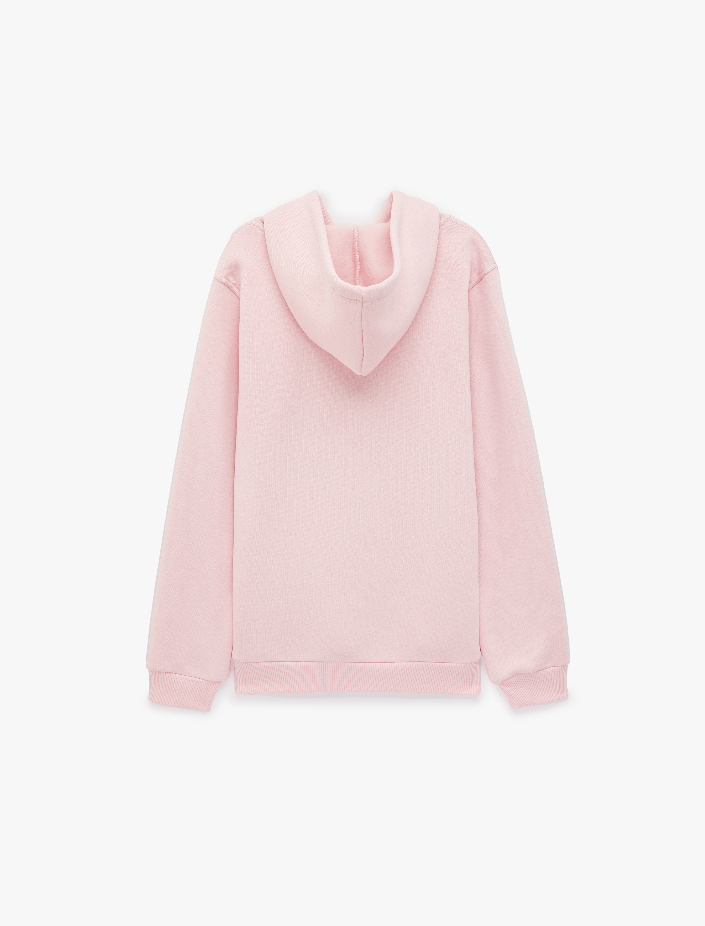   Üç İplik Şardonlu Kanguru Cepli Kapüşonlu Kedi Baskılı Sweatshirt