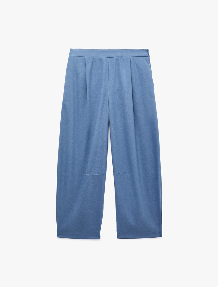  Regular Fit Pile Detaylı Cepli Barrel Kesim Pantolon