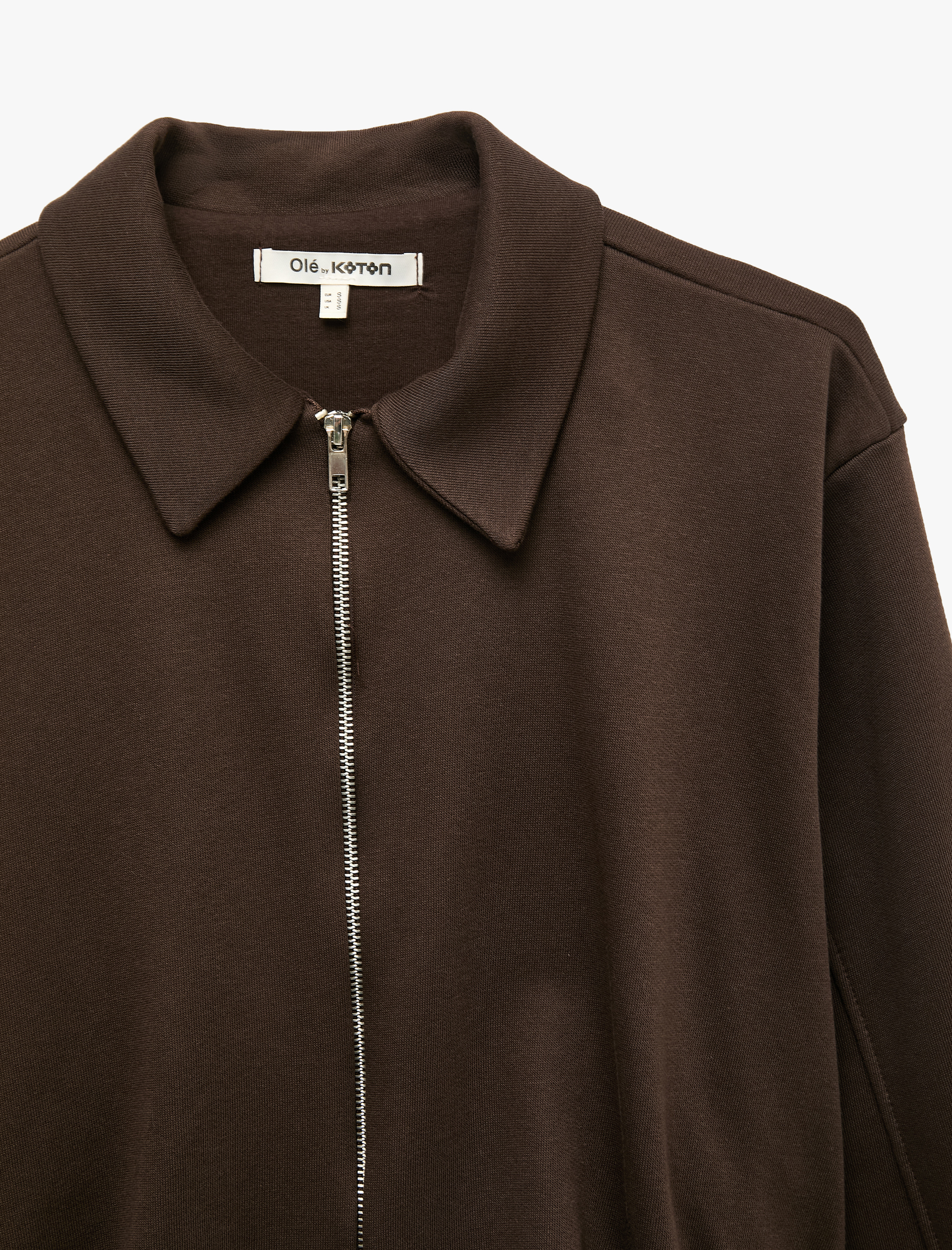   Rahat Kalıp Fermuarlı Cepli Polo Yaka Bomber Sweatshirt