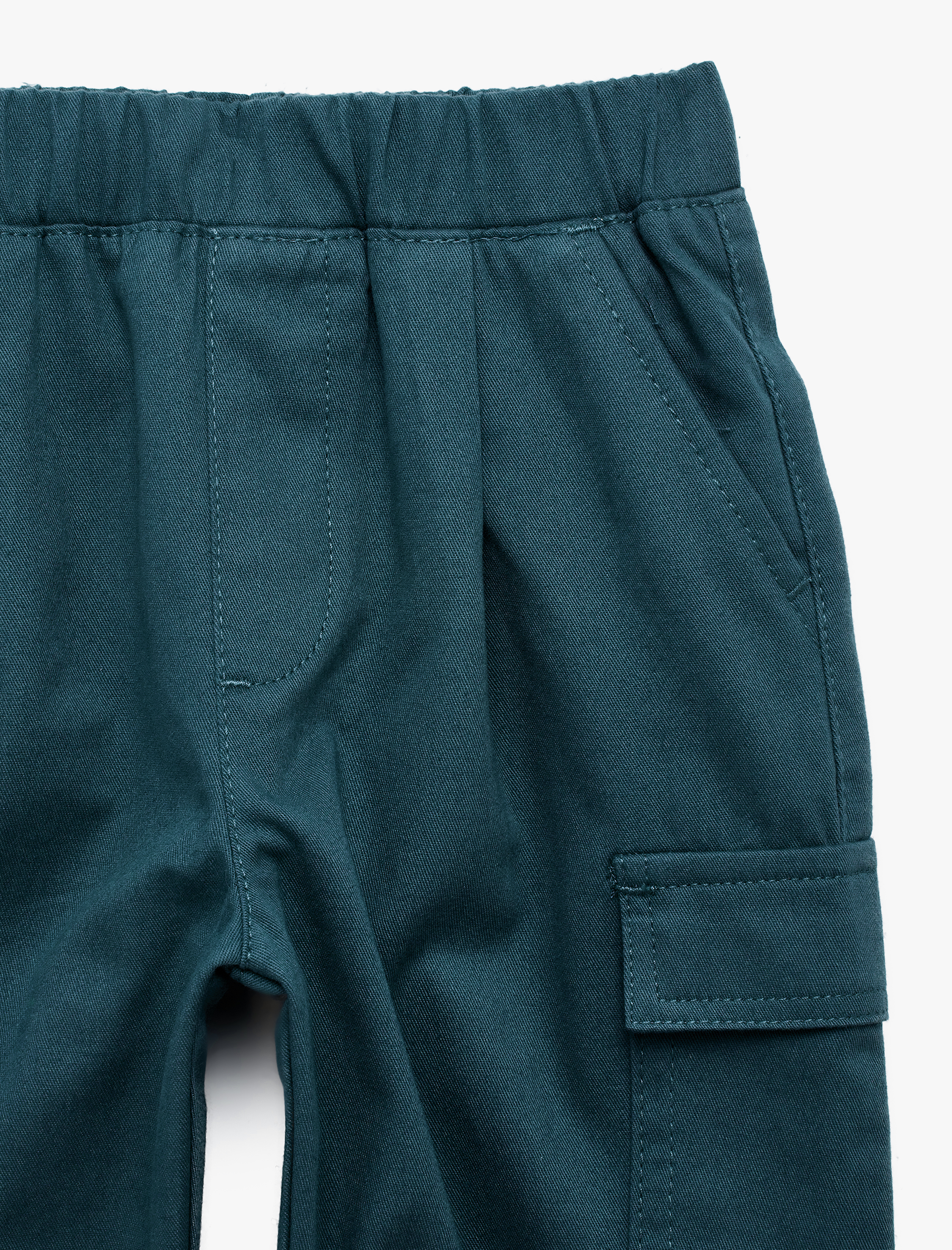  Erkek Bebek Cep Detaylı Rahat Kesim Pamuklu Gabardin Jogger Kargo Pantolon