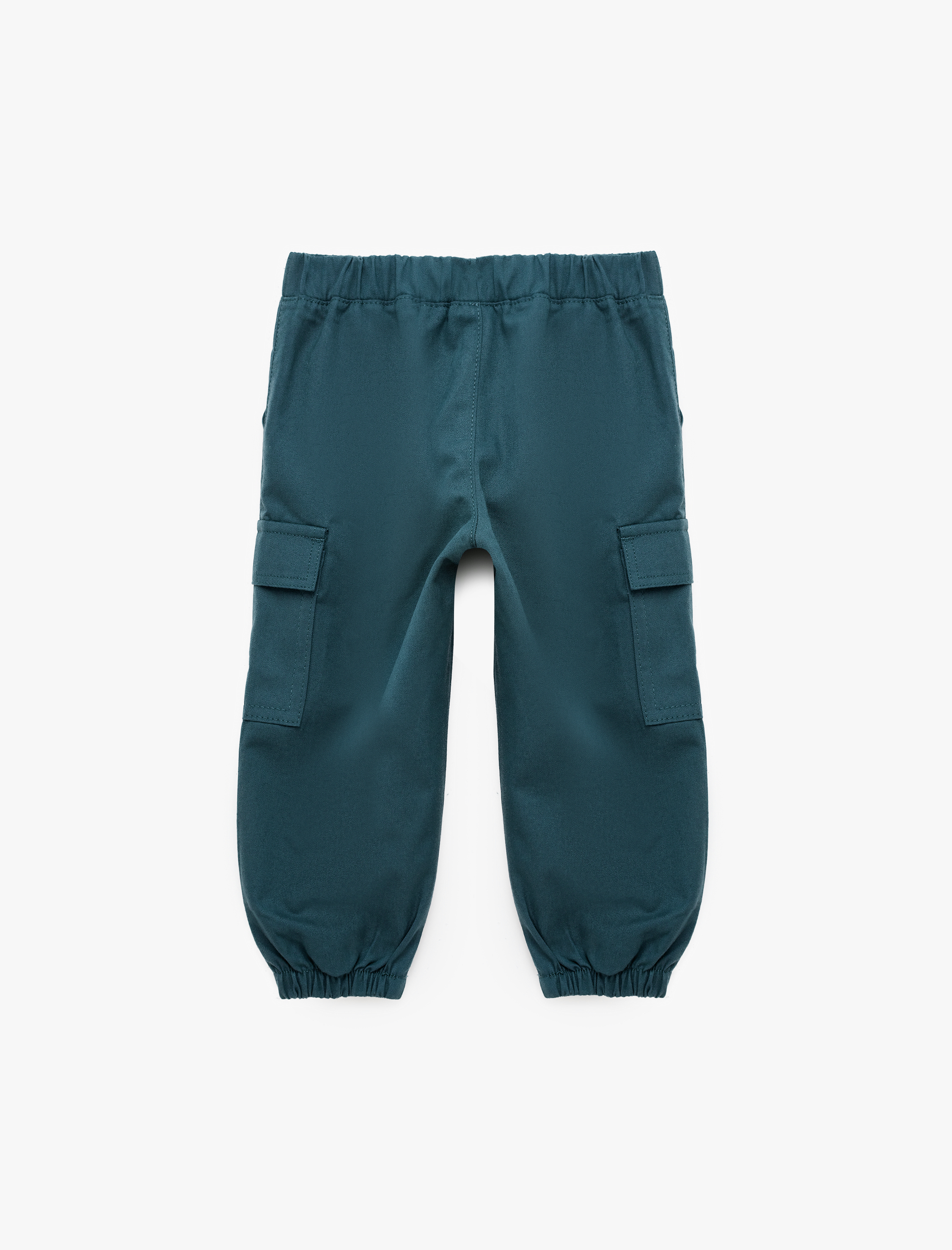  Erkek Bebek Cep Detaylı Rahat Kesim Pamuklu Gabardin Jogger Kargo Pantolon