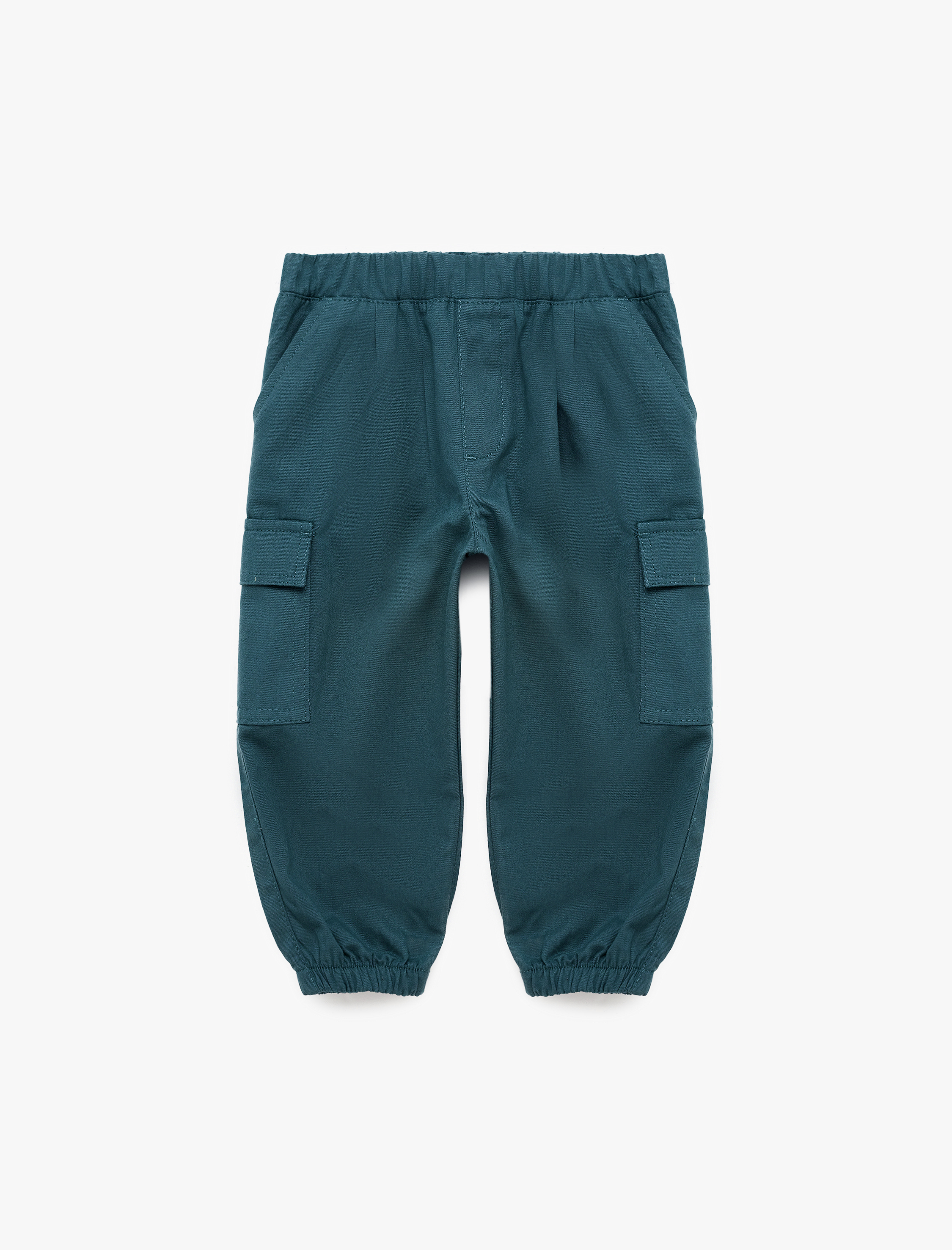  Erkek Bebek Cep Detaylı Rahat Kesim Pamuklu Gabardin Jogger Kargo Pantolon