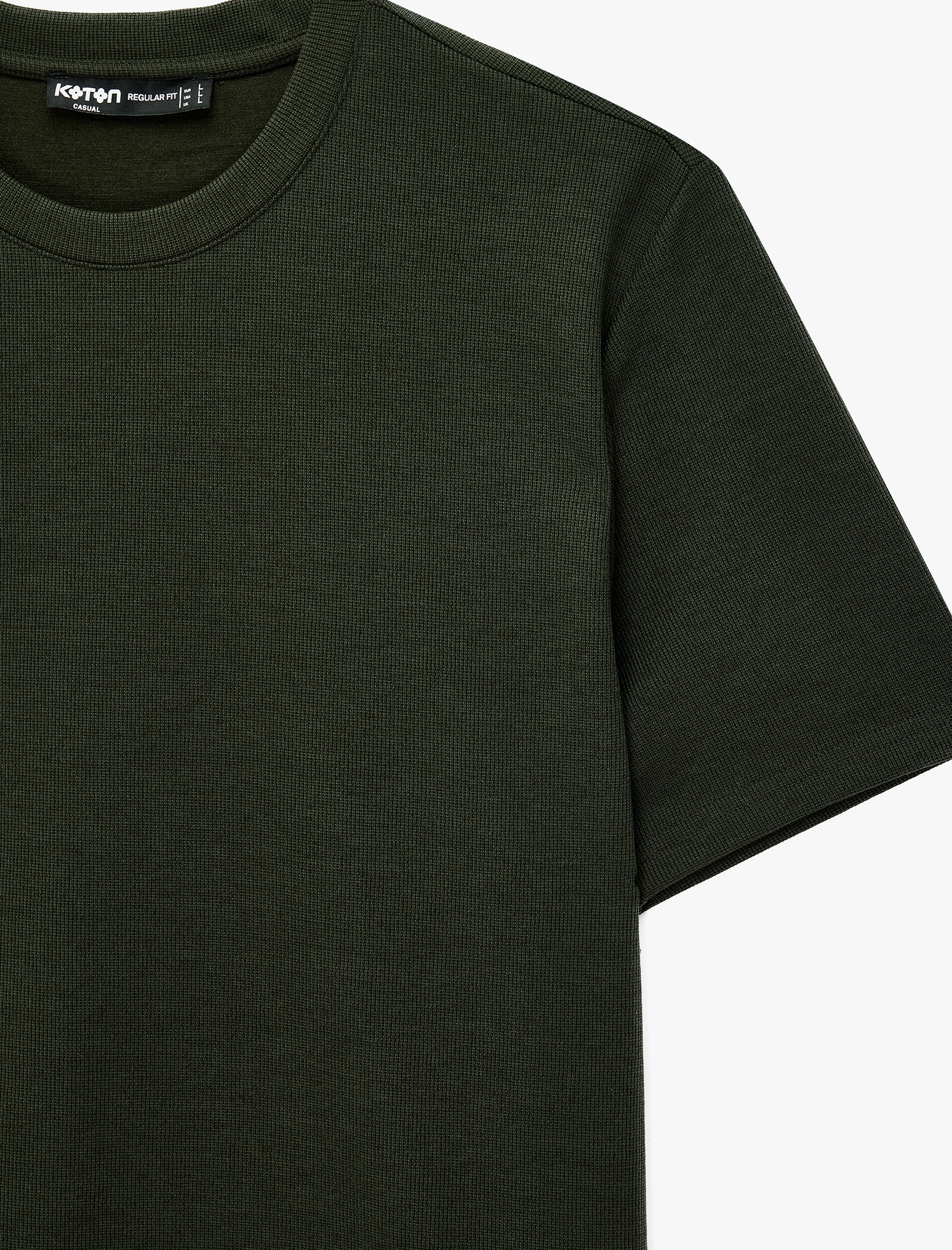   Regular Fit Kısa Kollu Bisiklet Yaka Tişört