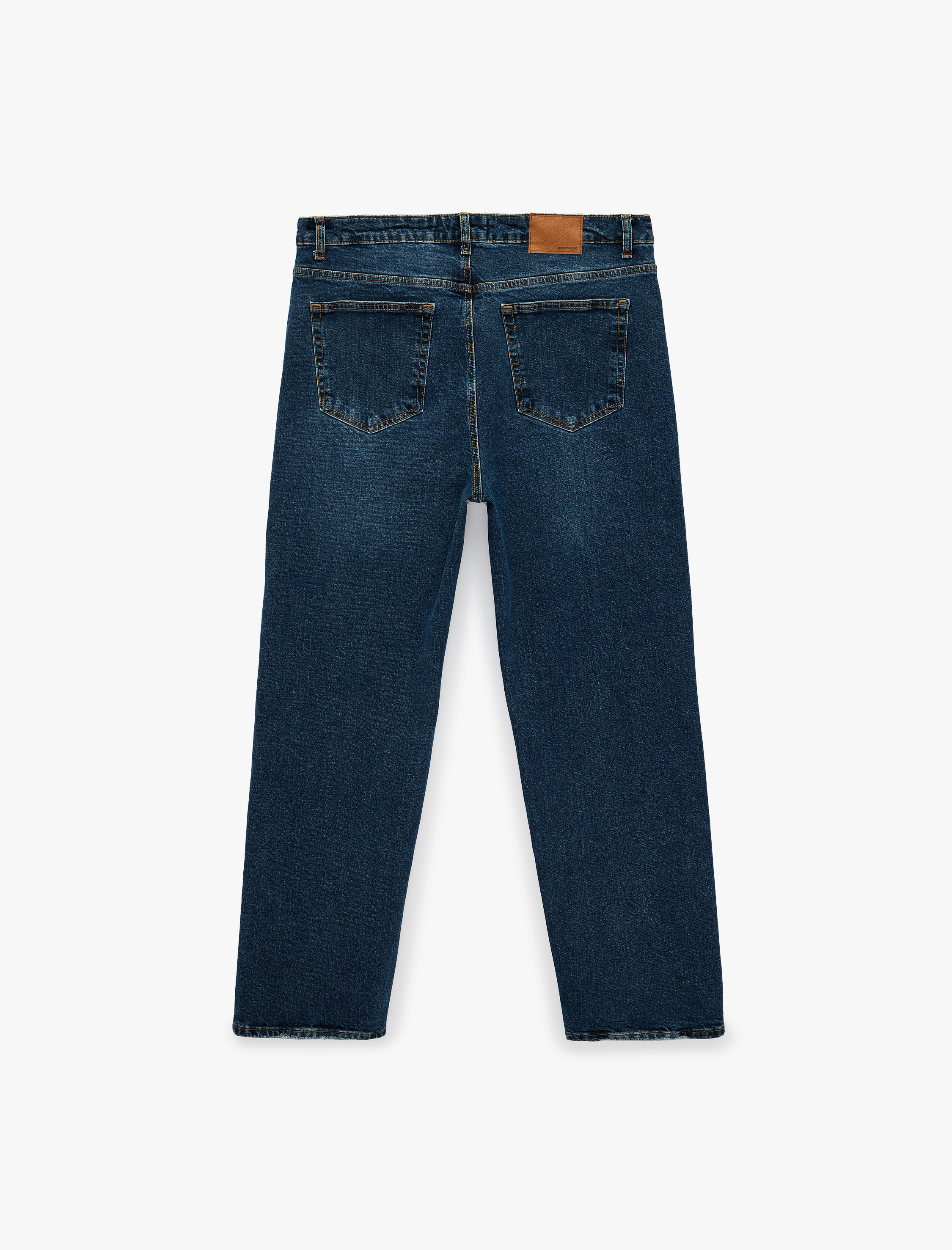   Normal Bel Rahat Kalıp Cepli Pamuklu Baggy Jean Pantolon