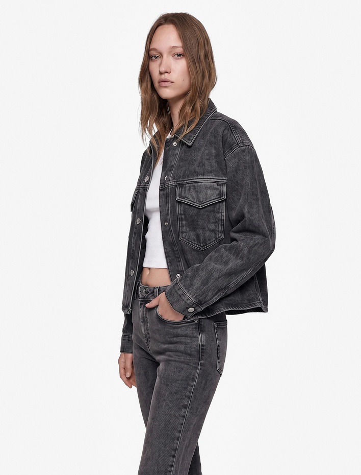  Pamuklu İspanyol Paça Dar Kalıp Yüksek Bel Denim Pantolon - Flare Jeans