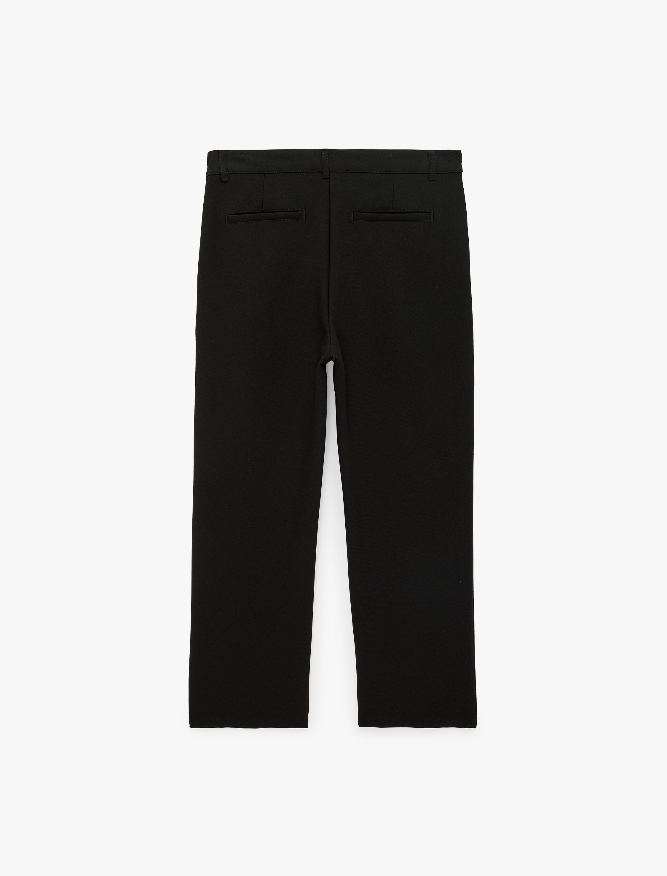   Regular Fit Cepli Viskon Karışımlı Pileli Kumaş Pantolon