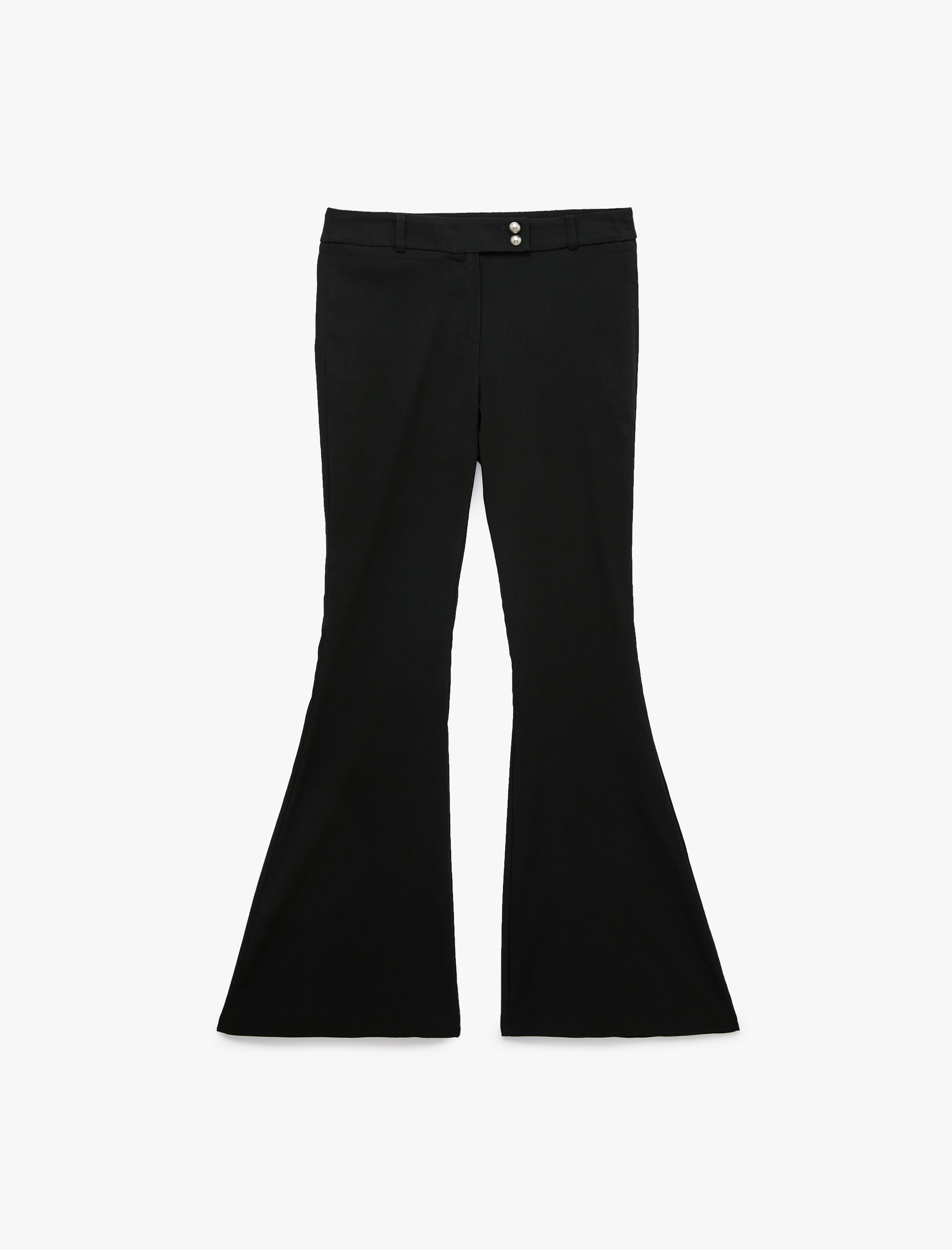   Koton X Melis Ağazat - Slim Fit Viskon Bengalin İspanyol Paça Pantolon