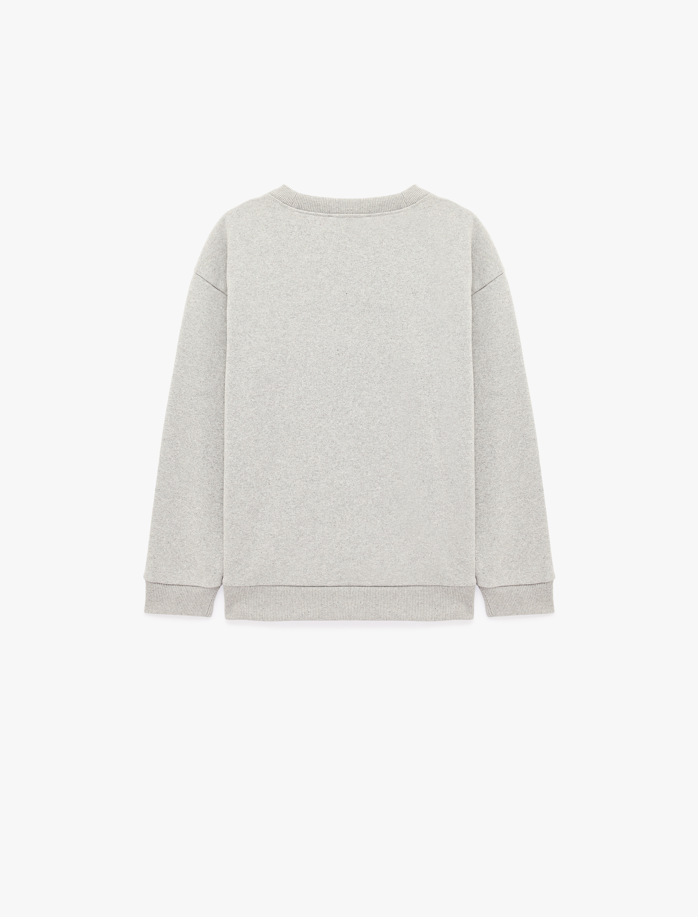 Erkek Çocuk İki İplik Şardonlu Baskılı Bisiklet Yaka Uzun Kollu Sweatshirt