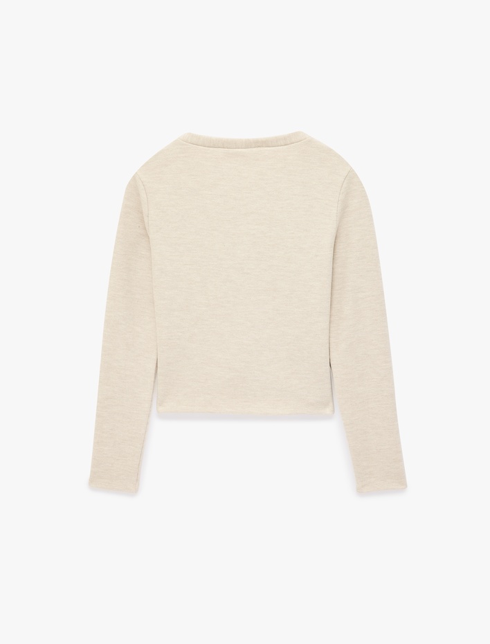  Uzun Kollu Slim Fit V Yaka Düğmeli Hırka