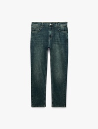 Normal Bel Cepli Pamuklu Tapered Fit Jean Pantolon - Joe Jean