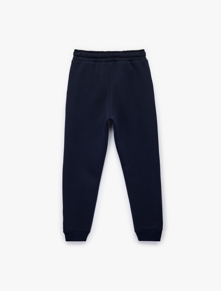 Erkek Çocuk Cep Detaylı Beli Bağlamalı Şardonlu Basic Jogger Eşofman Altı