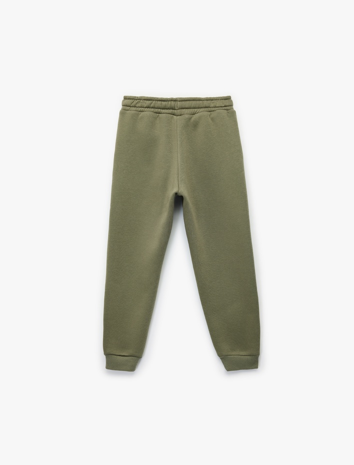 Erkek Çocuk Cep Detaylı Beli Bağlamalı Şardonlu Basic Jogger Eşofman Altı