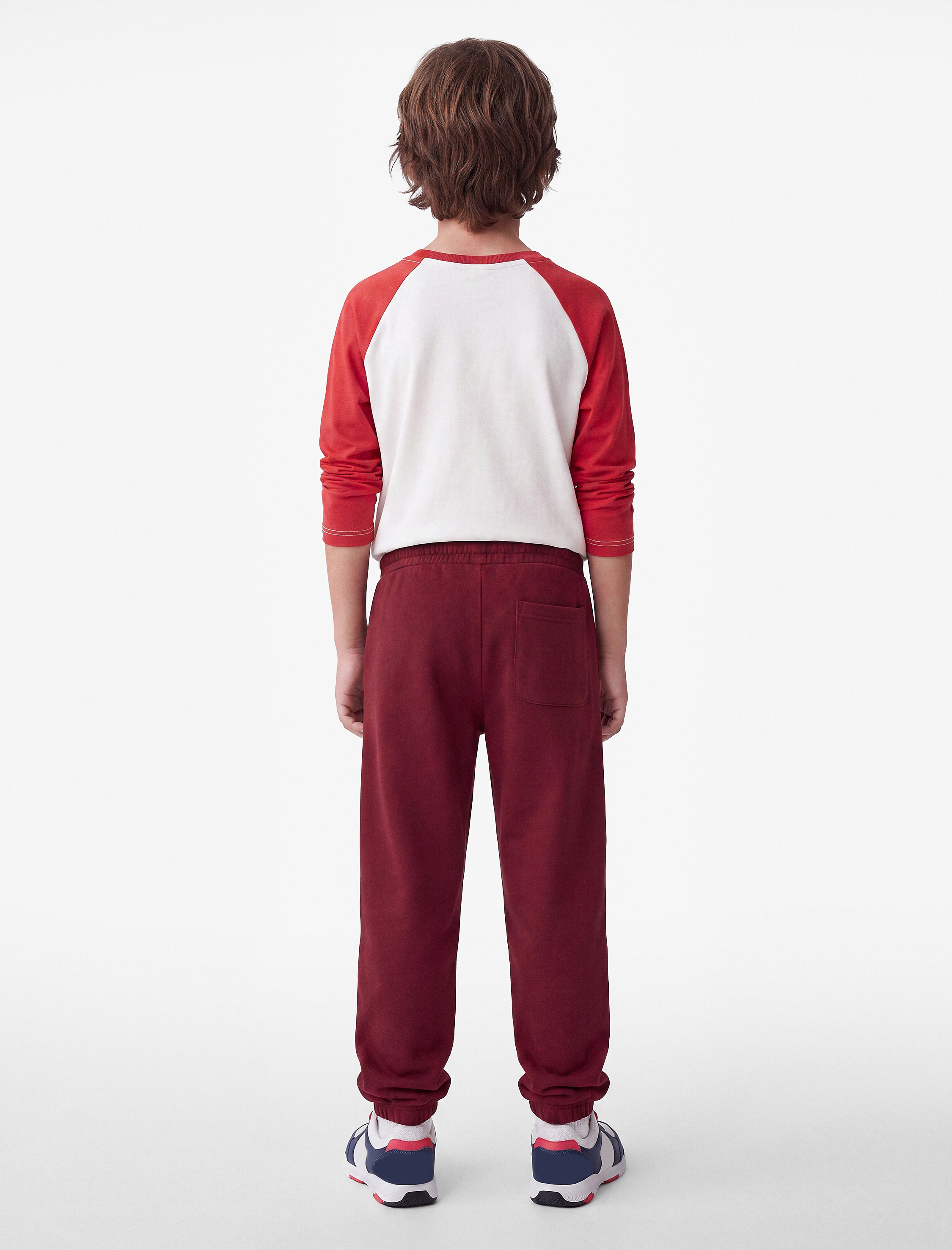  Erkek Çocuk Beli Lastikli Cepli Basic Oversize Jogger Okul Eşofman Altı