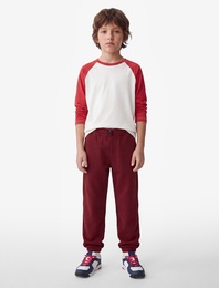 Beli Lastikli Cepli Basic Oversize Jogger Okul Eşofman Altı