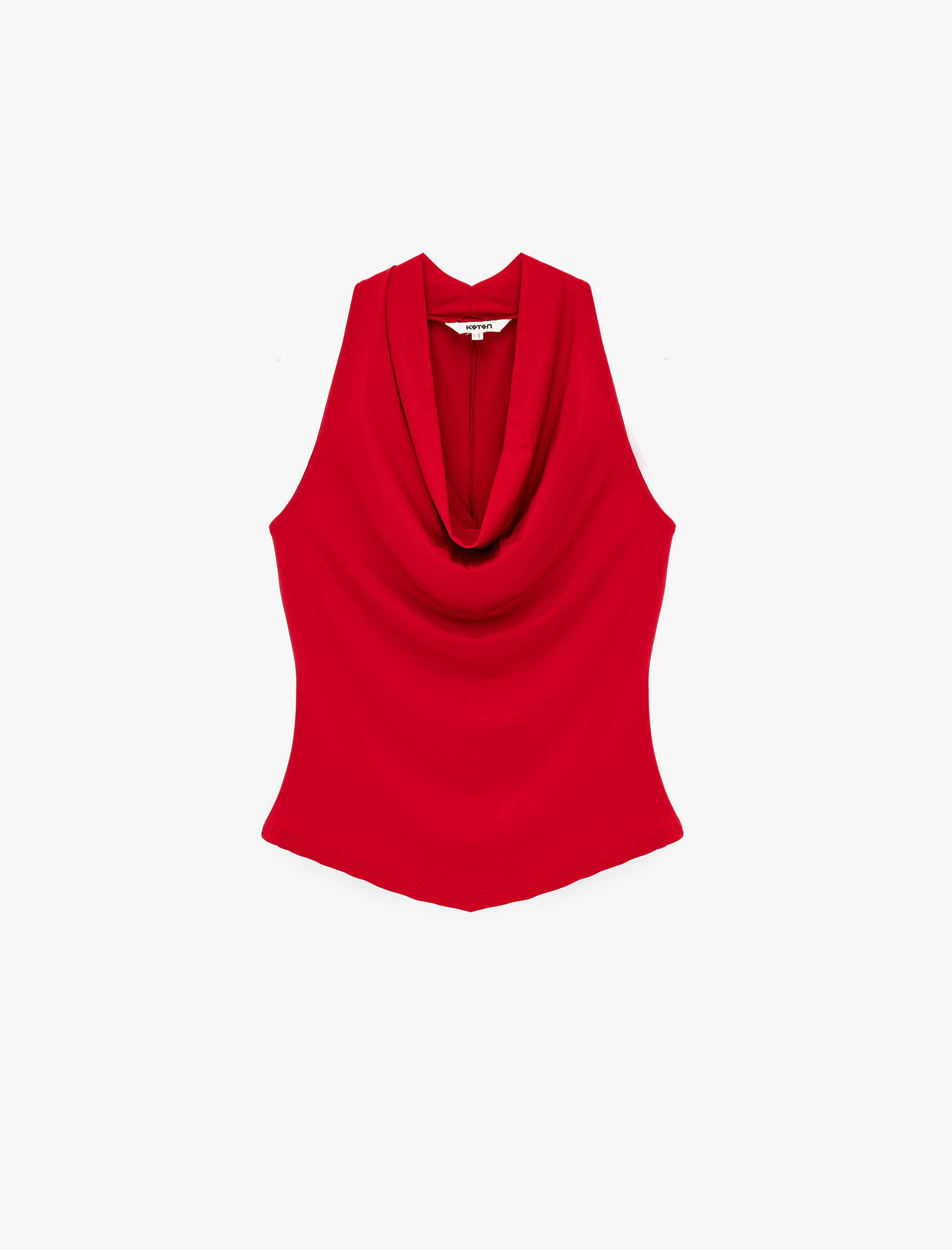   Slim Fit Asimetrik Kolsuz Degaje Yaka Atlet