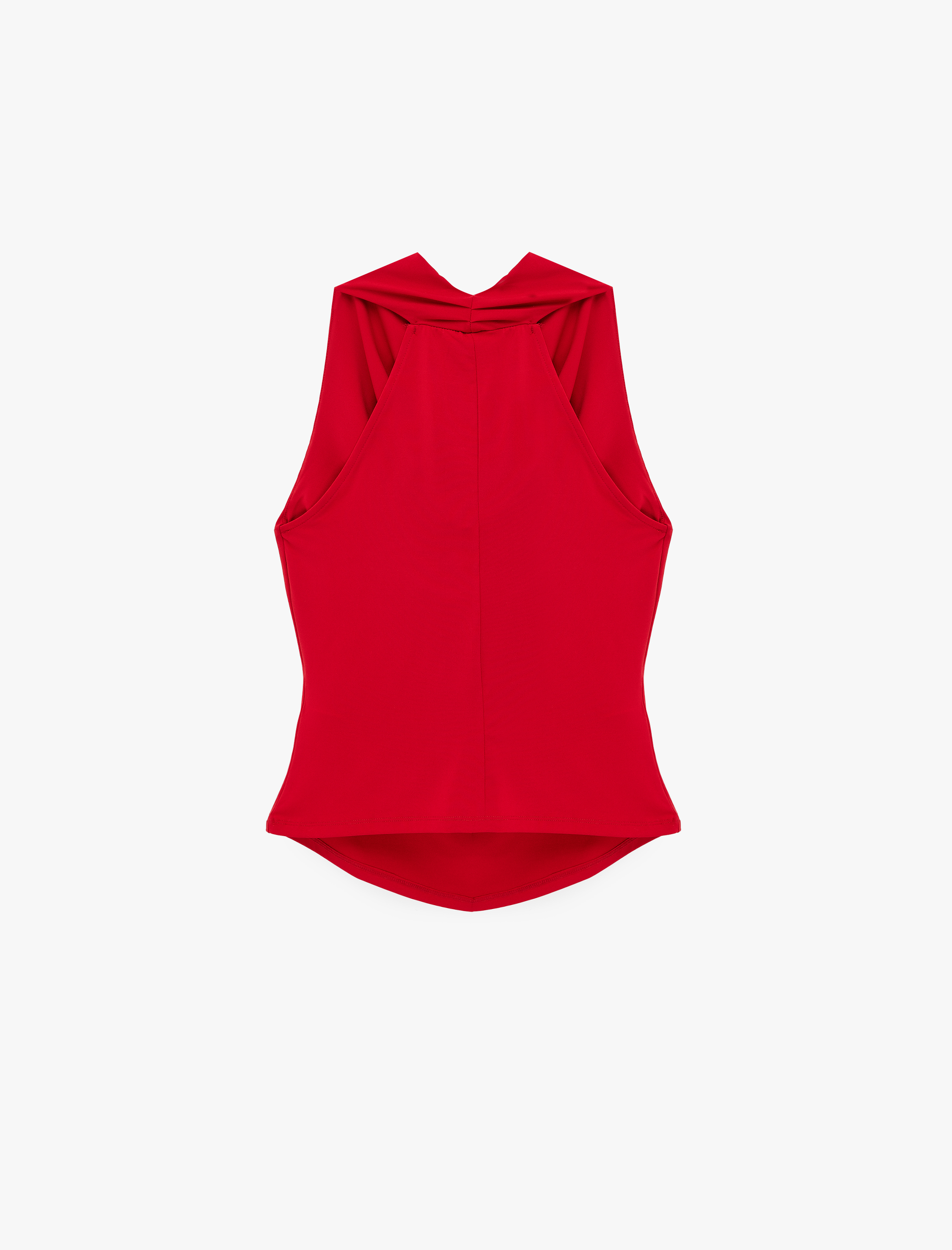   Slim Fit Asimetrik Kolsuz Degaje Yaka Atlet