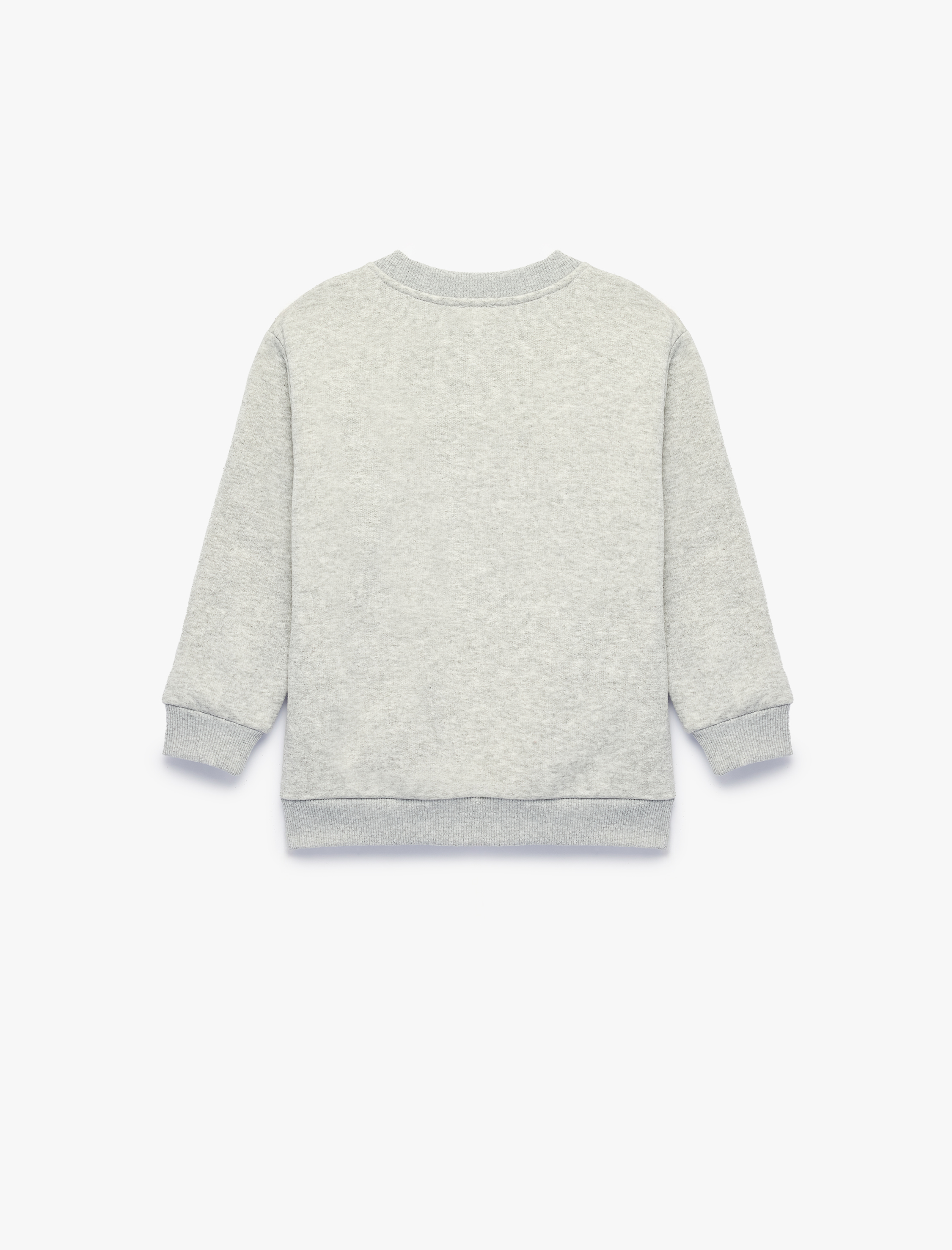  Erkek Çocuk Baskılı Şardonlu Bisiklet Yaka Uzun Kollu Sweatshirt