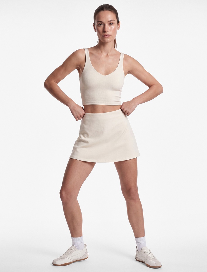  Kolsuz V Yaka Kaplı Slim Fit Sporcu Sütyeni