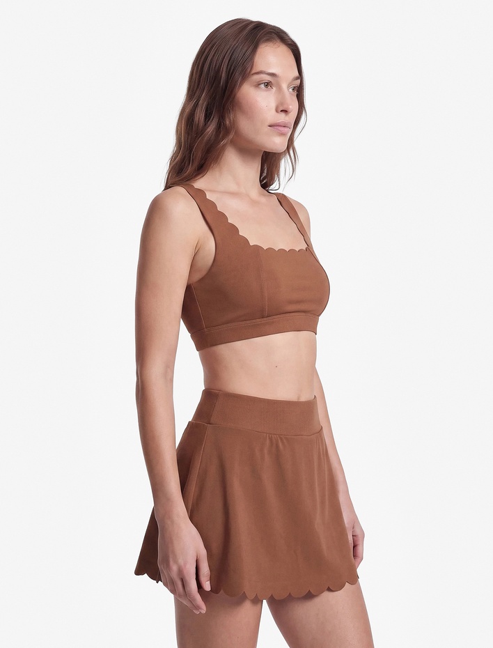  Lazer Kesim Sırt Detaylı Slim Fit Kolsuz U Yaka Sporcu Sütyeni