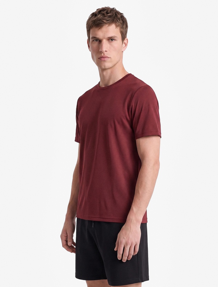  Regular Fit Kısa Kollu Bisiklet Yaka Basic Spor Tişört