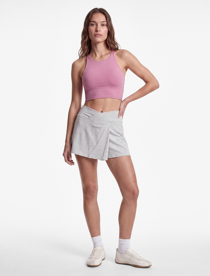  Slim Fit İp Askılı Kolsuz Sırt Detaylı Kaplı Sporcu Sütyeni