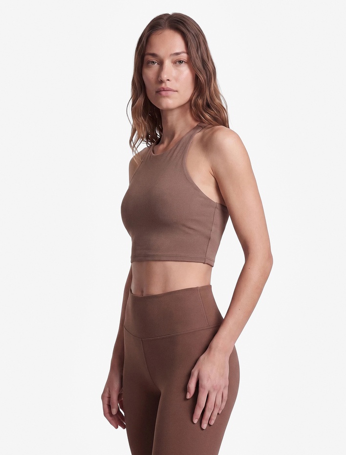  Slim Fit İp Askılı Kolsuz Sırt Detaylı Kaplı Sporcu Sütyeni