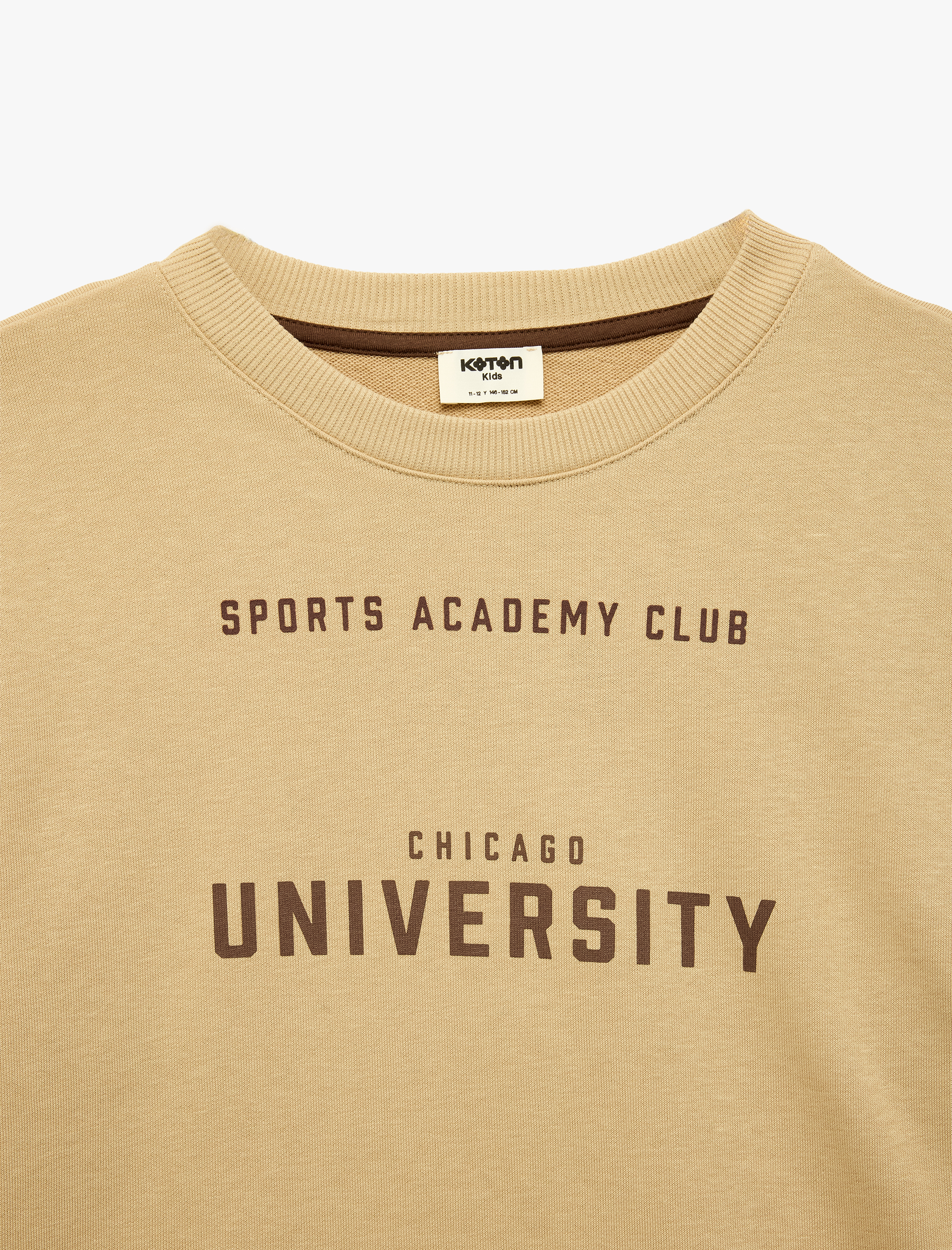  Erkek Çocuk Renk Kontrastlı Bisiklet Yaka Uzun Kollu Baskılı Sweatshirt
