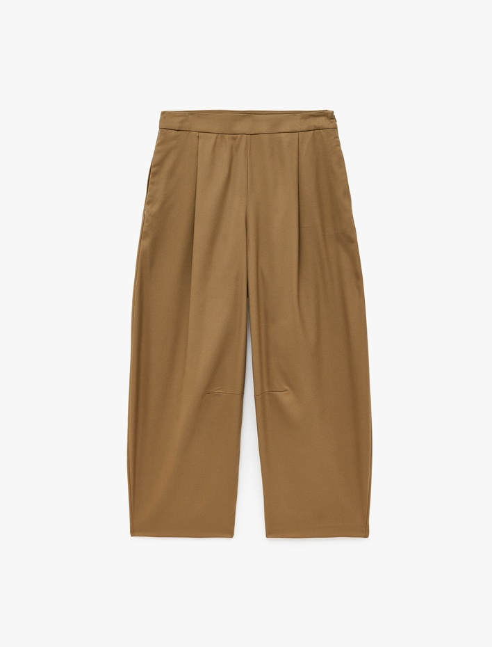  Regular Fit Pile Detaylı Cepli Barrel Kesim Pantolon