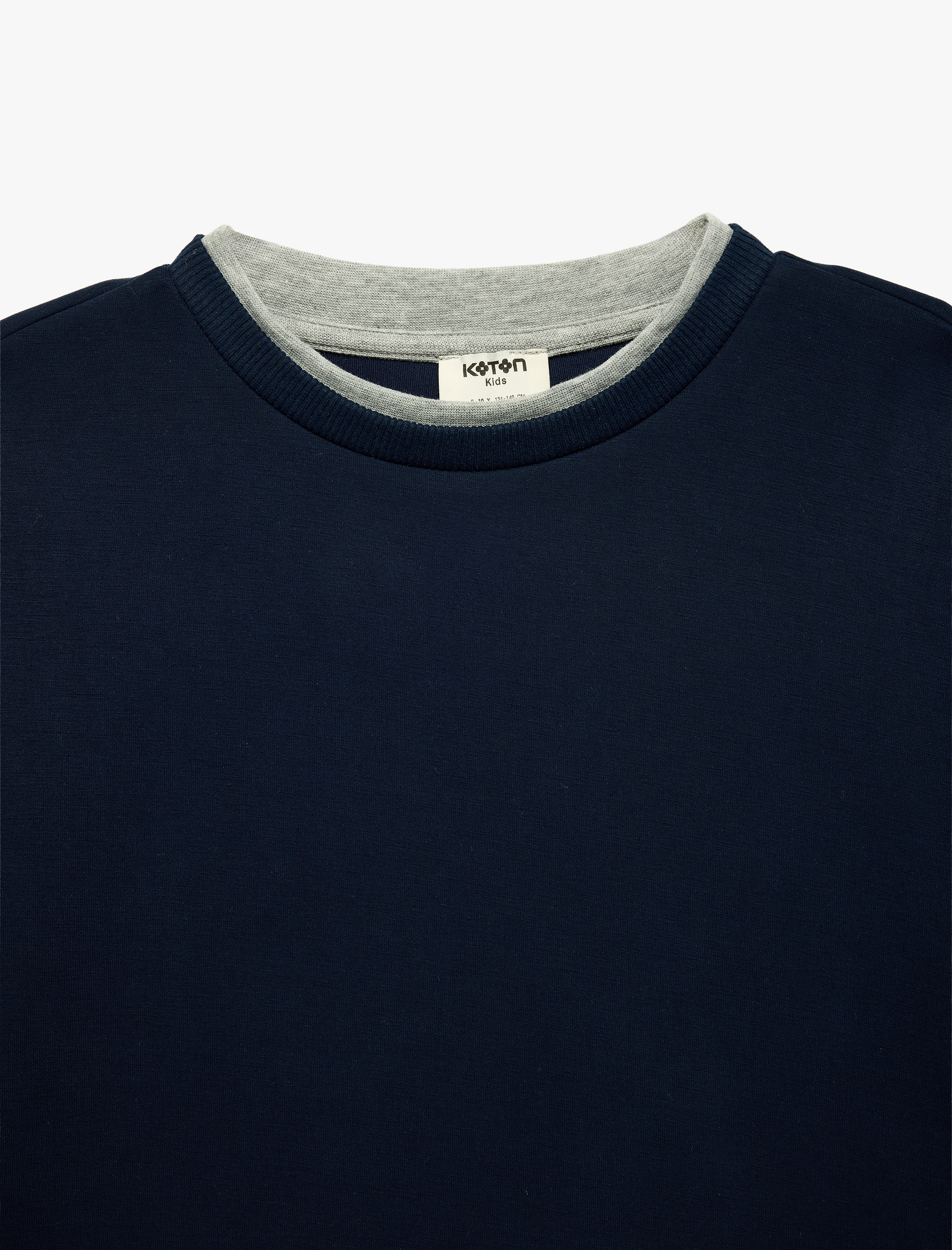  Erkek Çocuk Viskon Karışımlı Bisiklet Yaka Uzun Kollu Okul Sweatshirt
