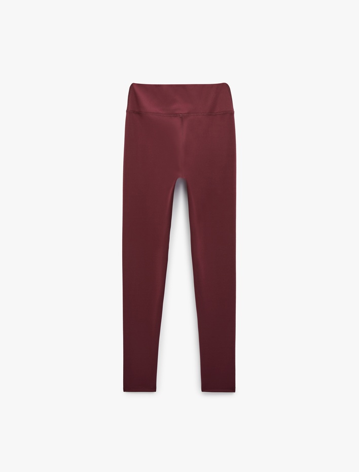  Slim Fit Yüksek Bel Crop Spor Tayt