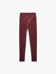Slim Fit Yüksek Bel Crop Spor Tayt