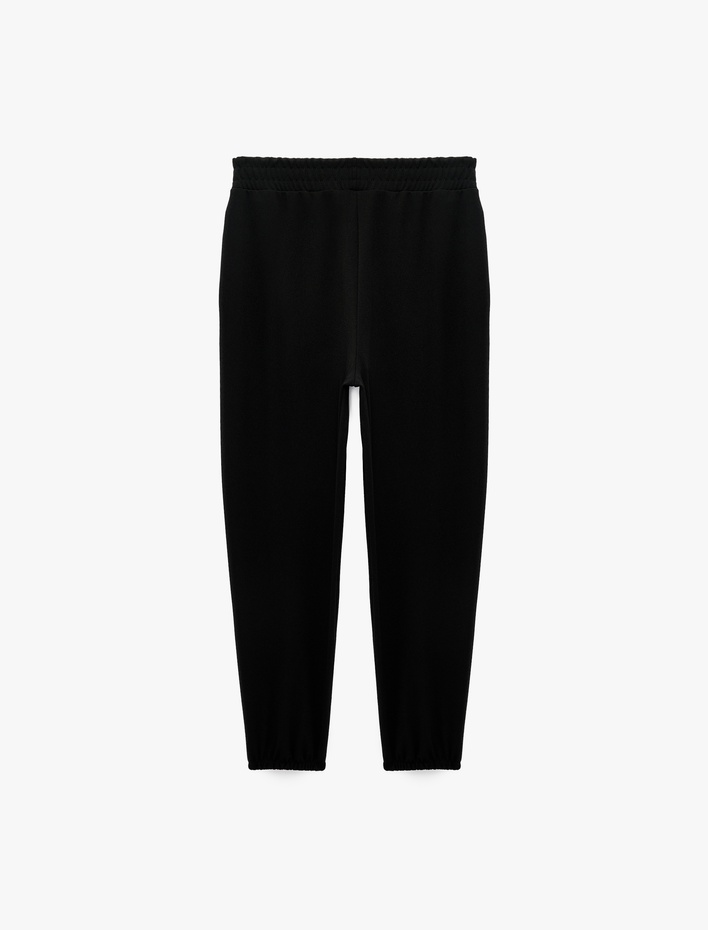 Krep Scuba Kumaş Beli Lastikli Cepli Jogger Eşofman Altı