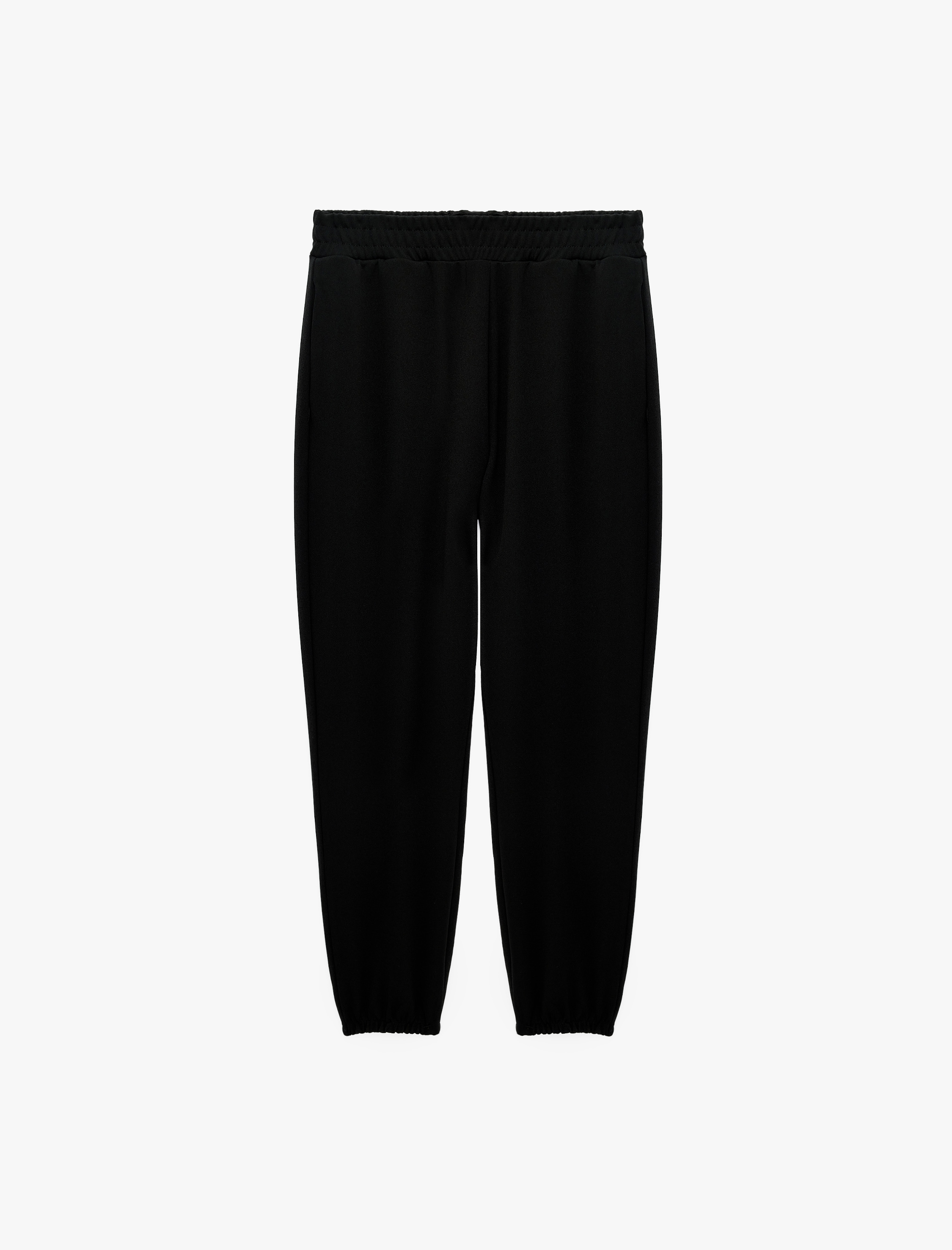   Krep Scuba Kumaş Beli Lastikli Cepli Jogger Eşofman Altı