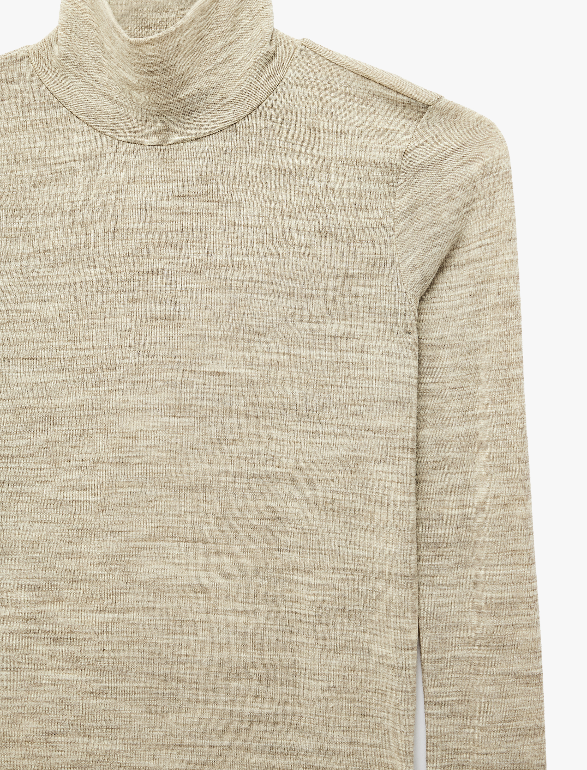   Slim Fit Uzun Kollu Balıkçı Yaka Tişört